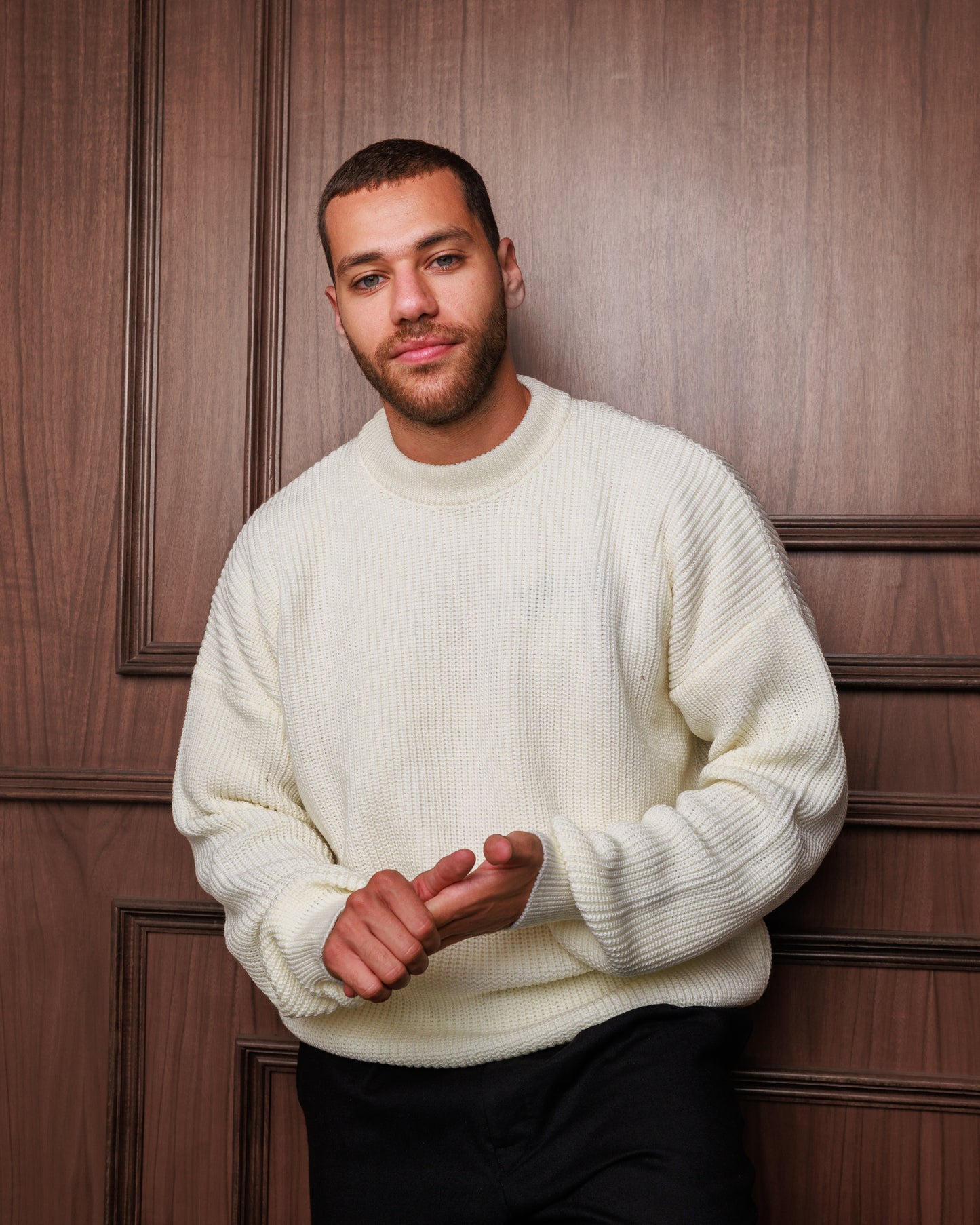 Cream Knitted Crewneck