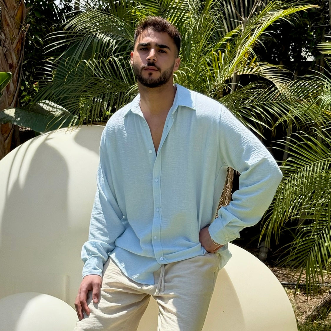 Blue Linen Shirt