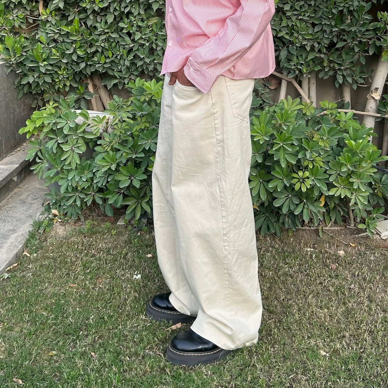 Cream Relaxed Pants