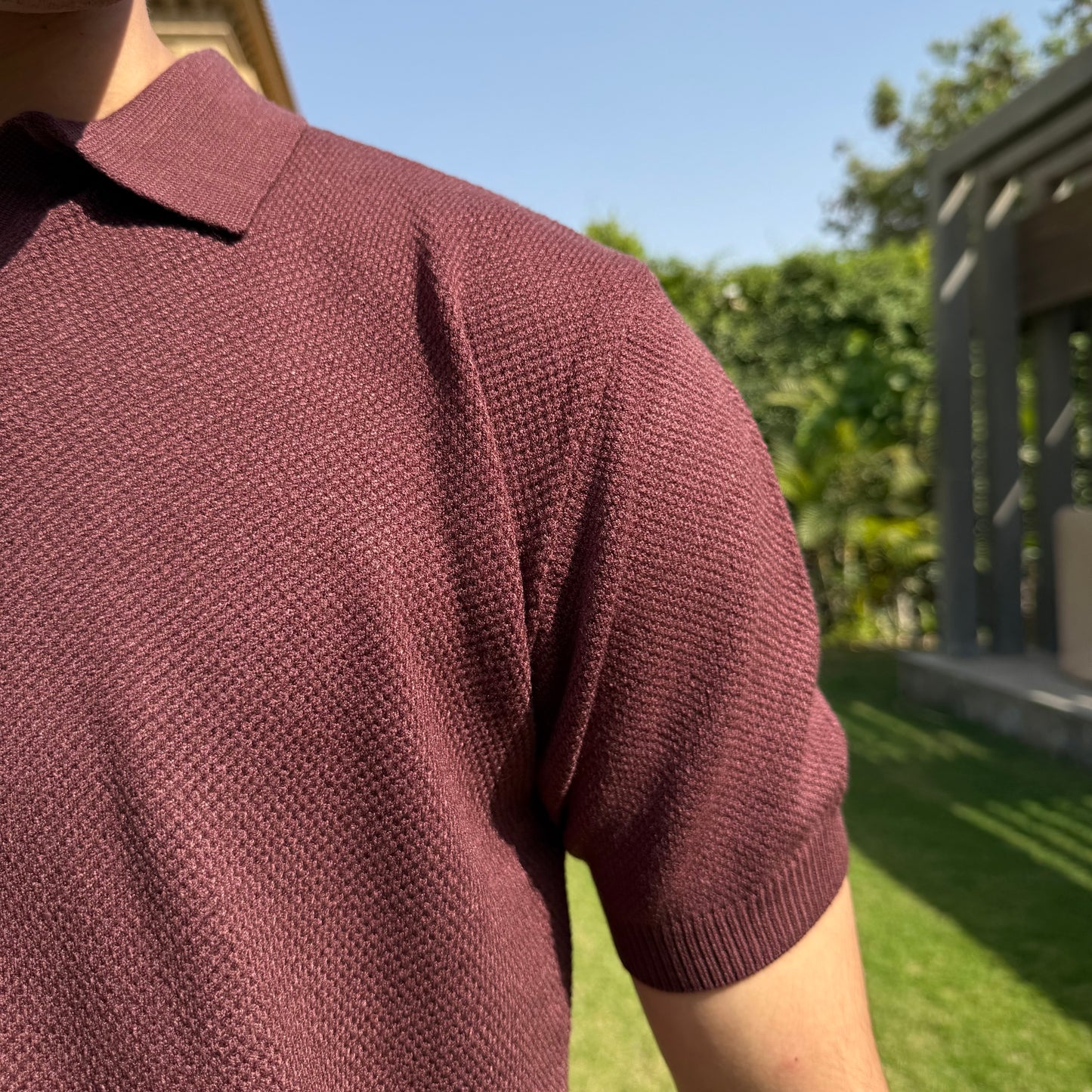 Brown Popcorn Polo