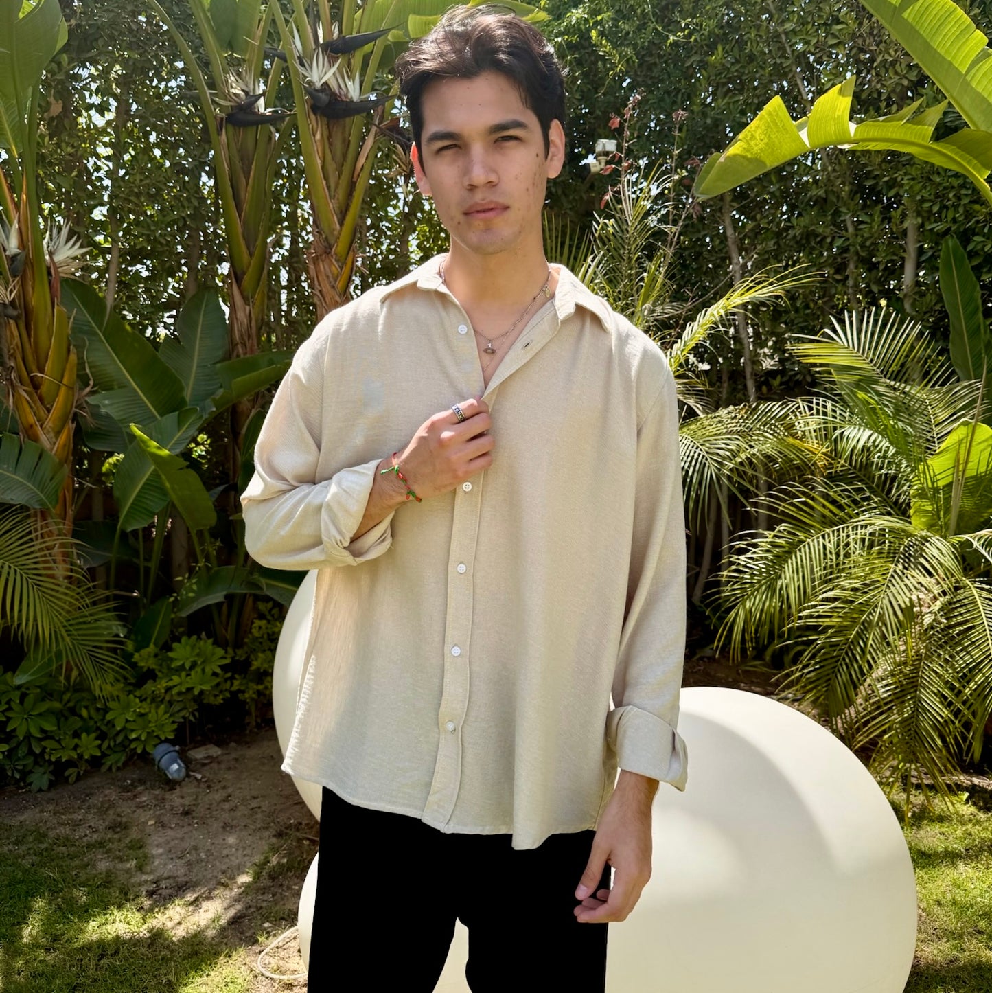 Beige Linen Shirt