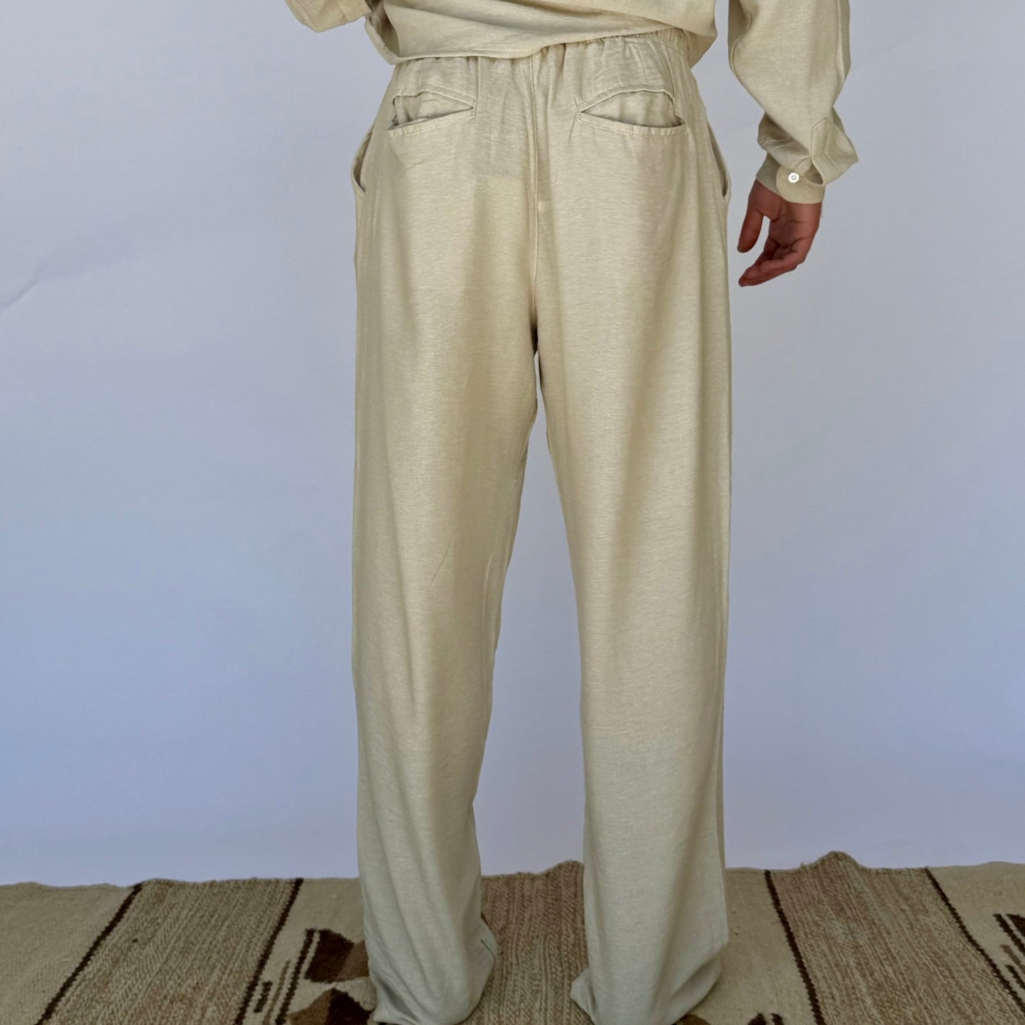 Beige Linen Pants