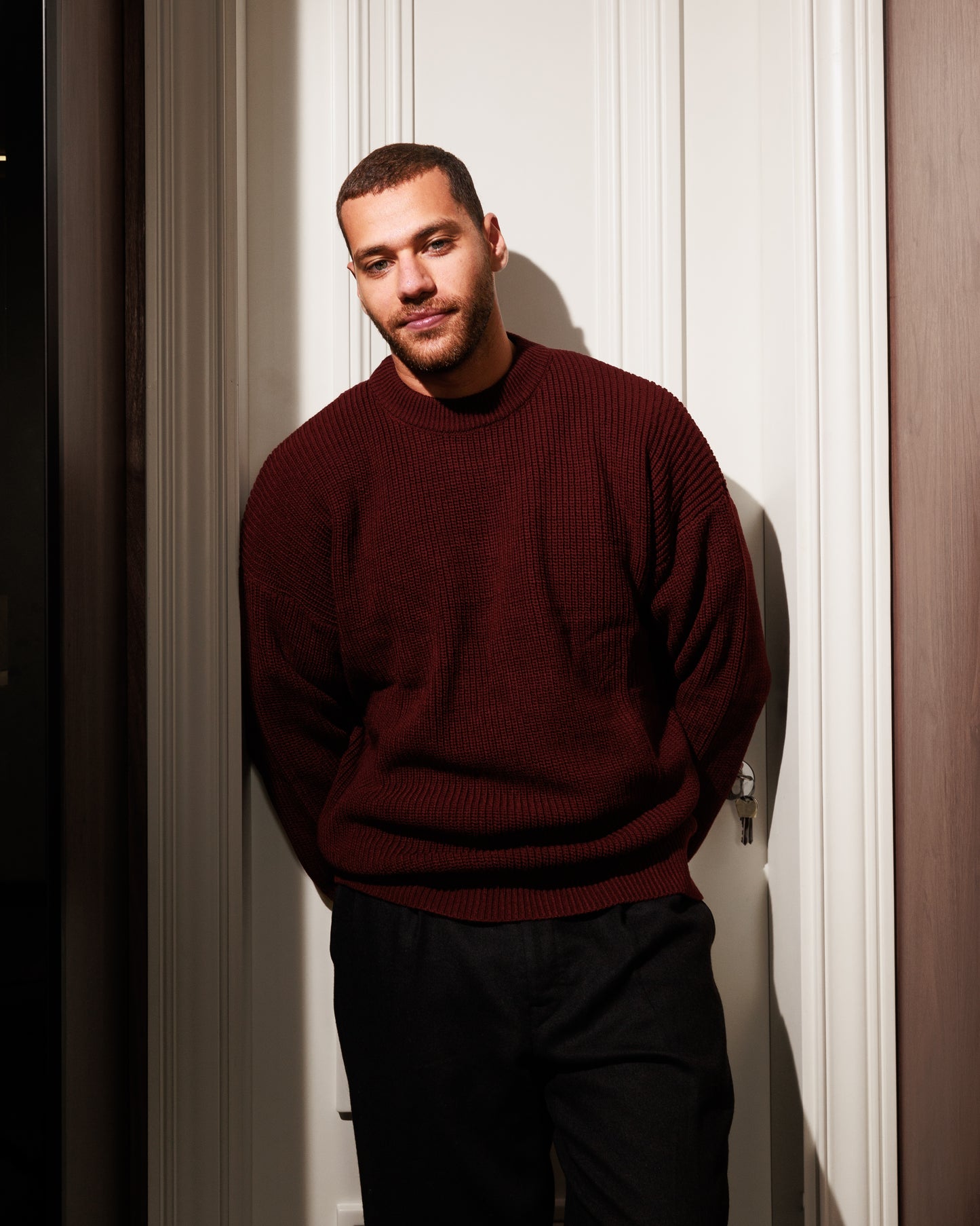Burgundy Knitted Crewneck