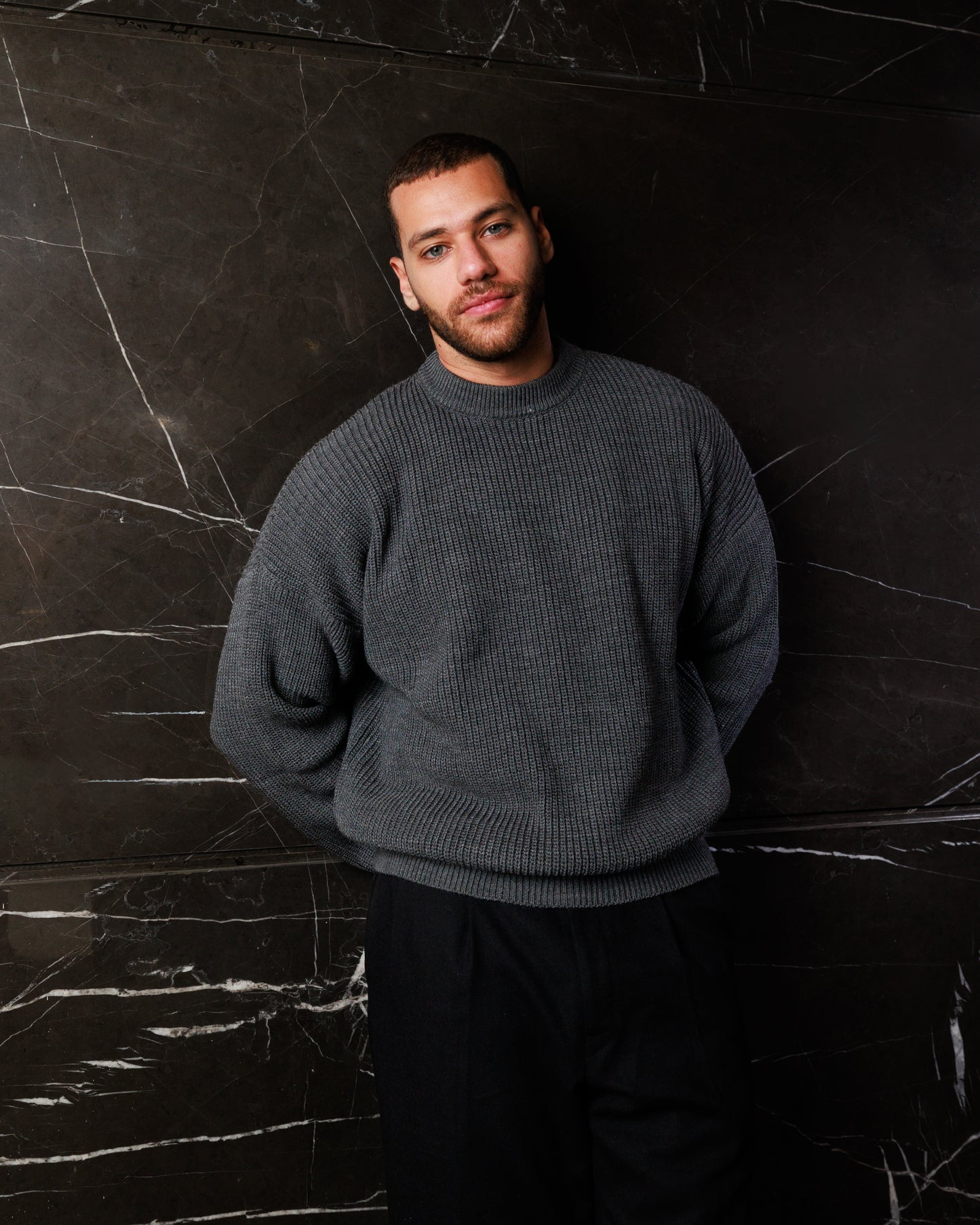 Grey Knitted Crewneck