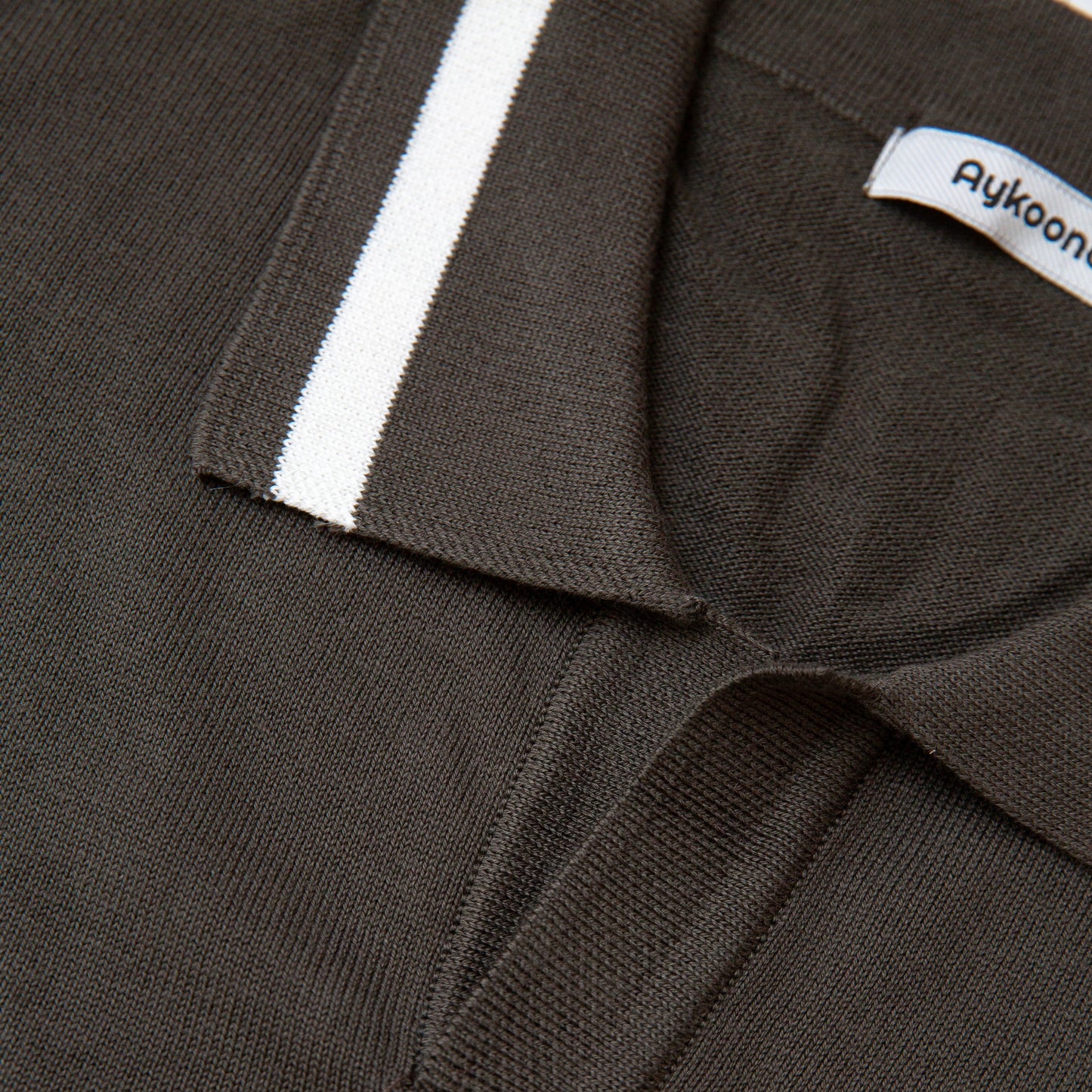 Olive Brown Striped Polo