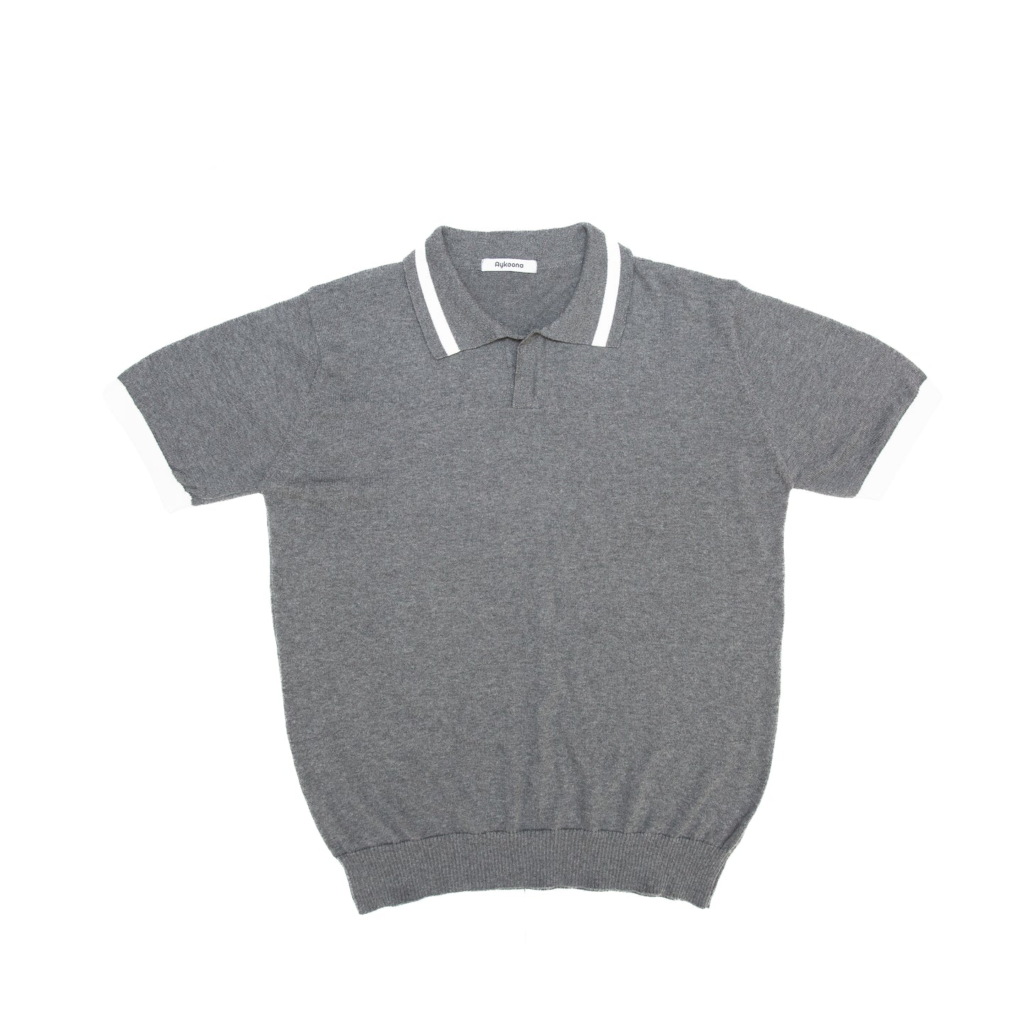 Grey Striped Polo