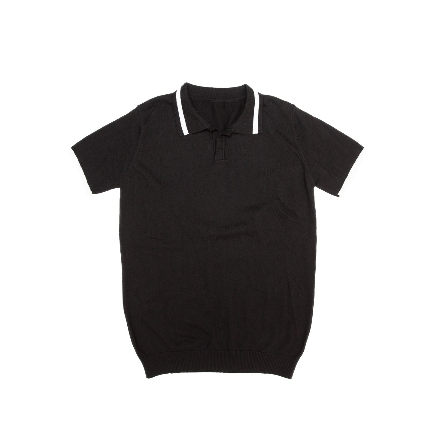 Black Striped Polo