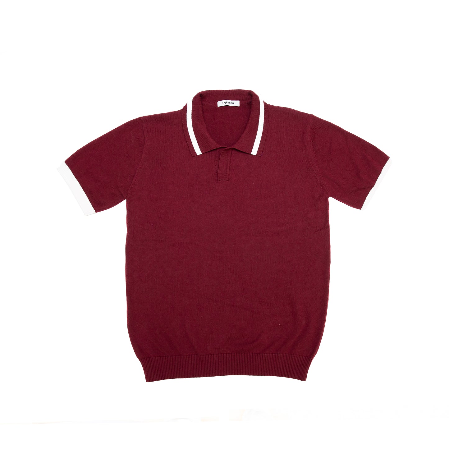 Burgundy Striped Polo