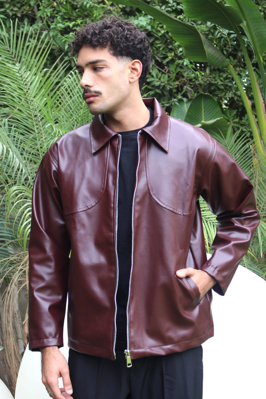 Burgundy Leather Jacket