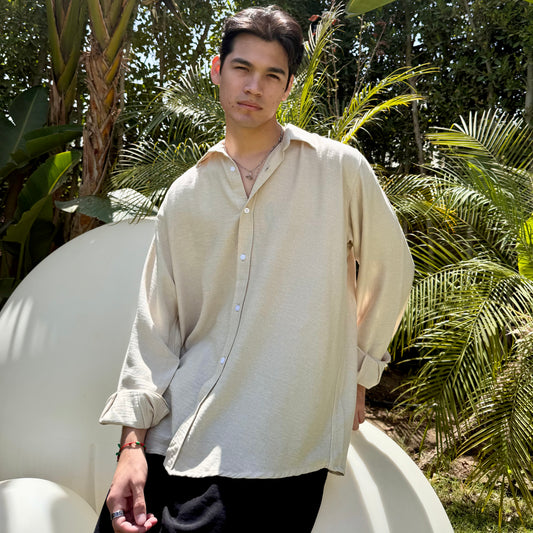 Beige Linen Shirt