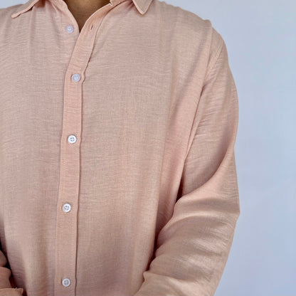 Peach Linen Shirt