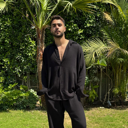 Black Linen Shirt