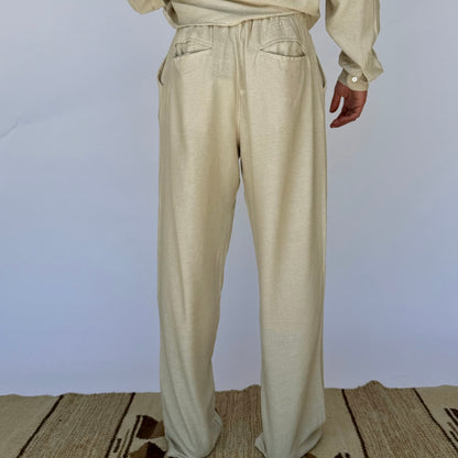Beige Linen Pants