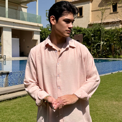 Peach Linen Shirt