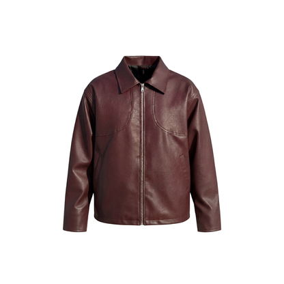 Burgundy Leather Jacket