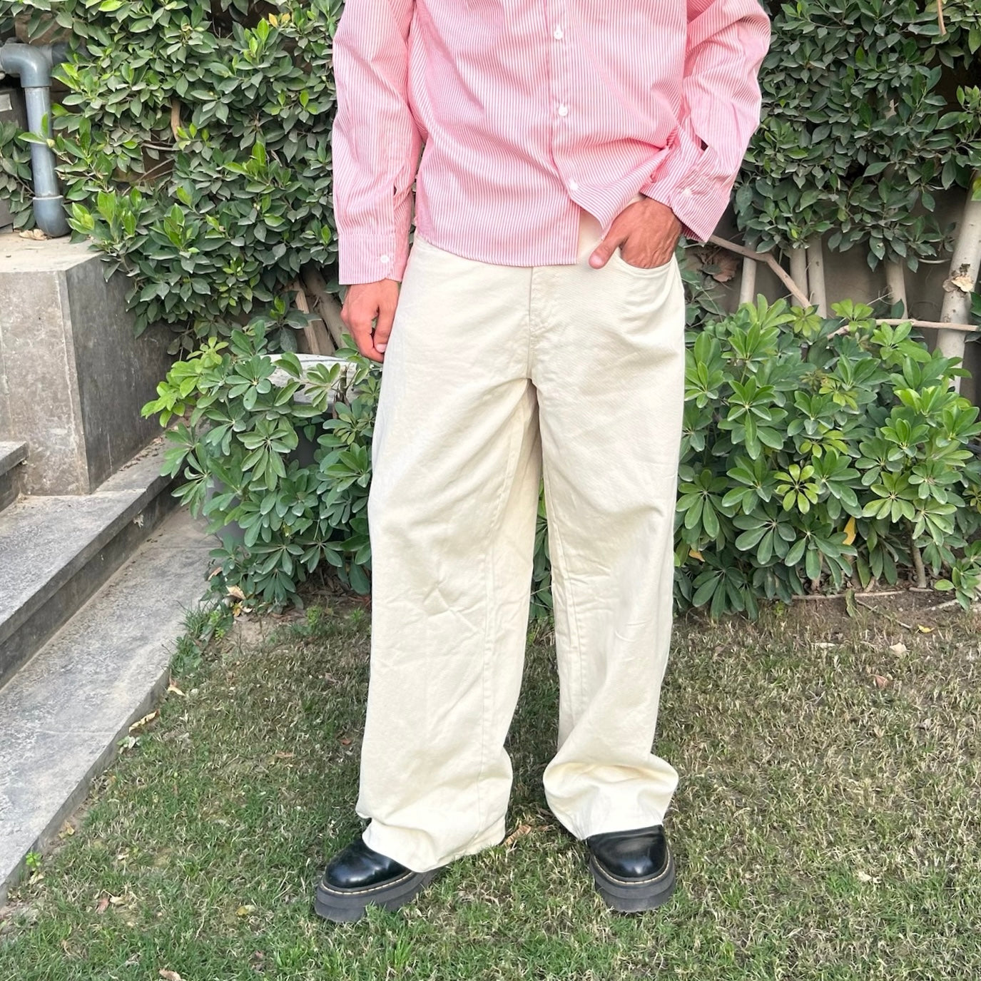 Cream Relaxed Pants