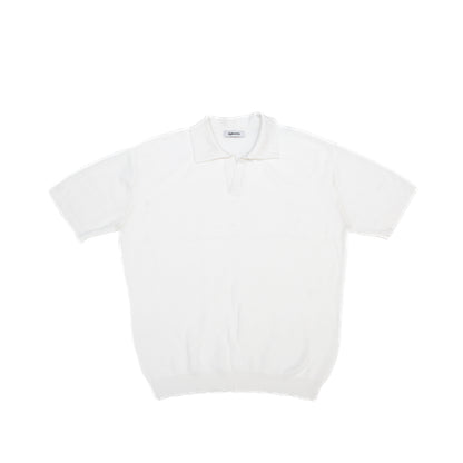 White Knitted Polo