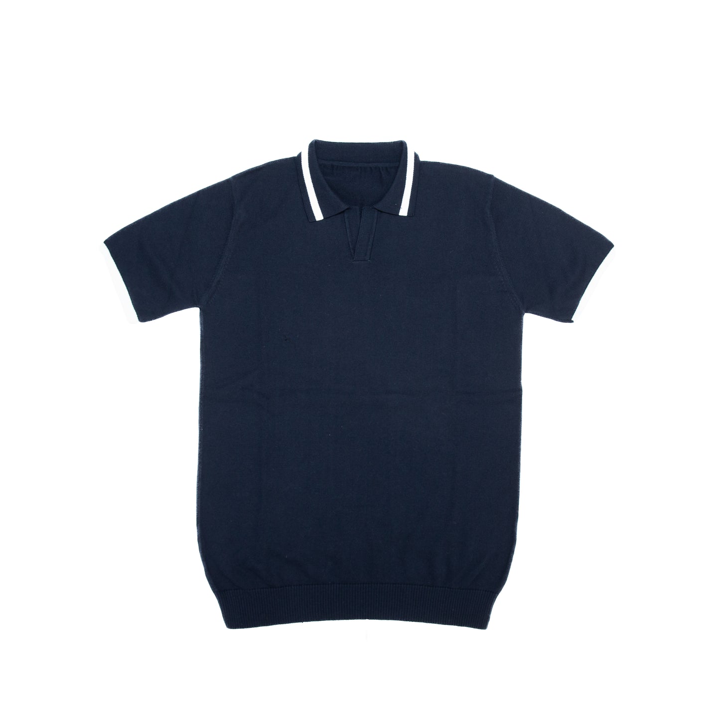 Navy Striped Polo
