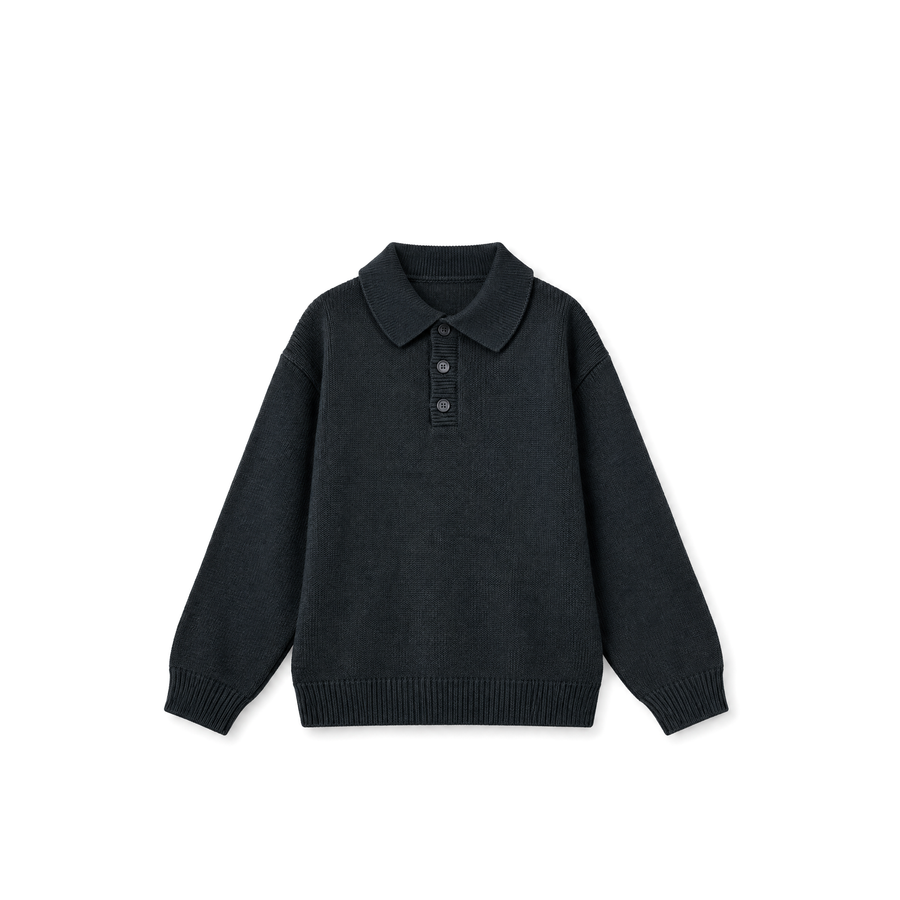 Black Knit Polo
