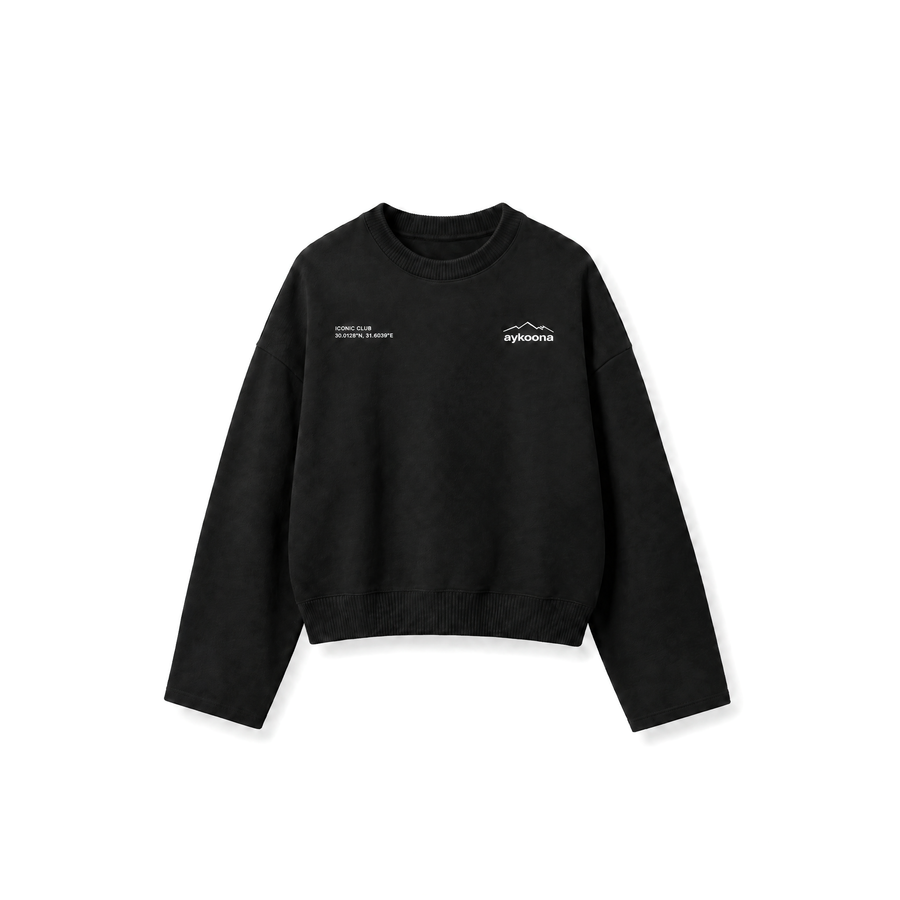 Iconic Club Crewneck in black