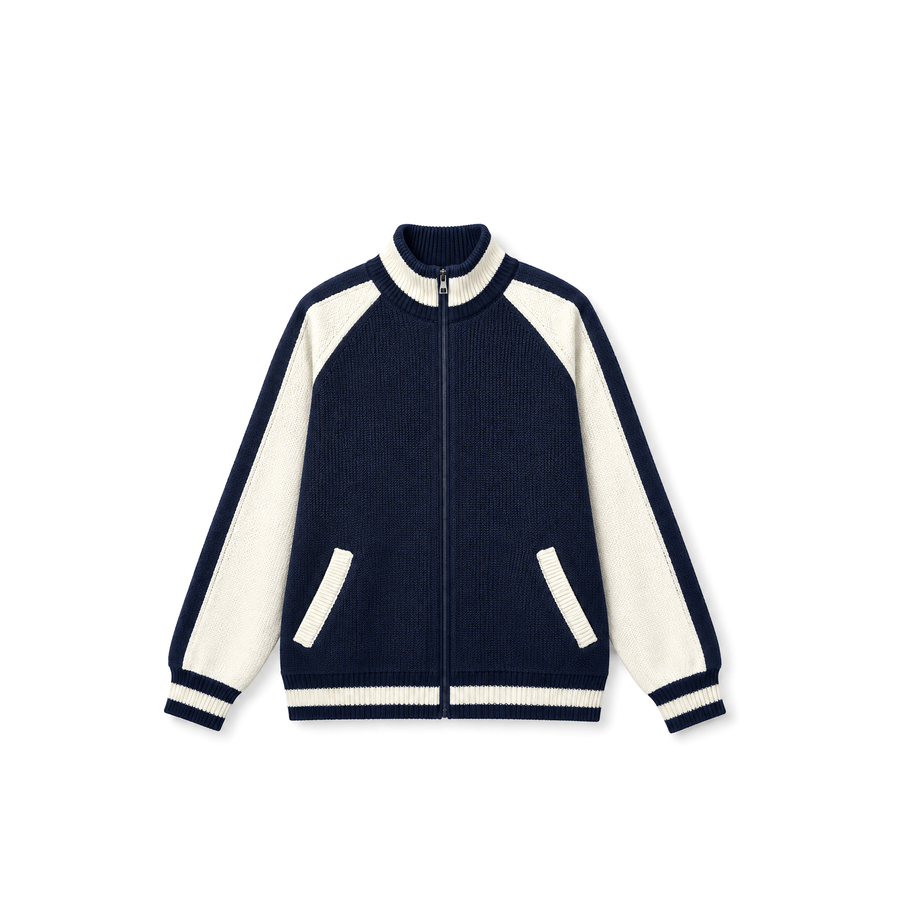 Navy Knit Jacket