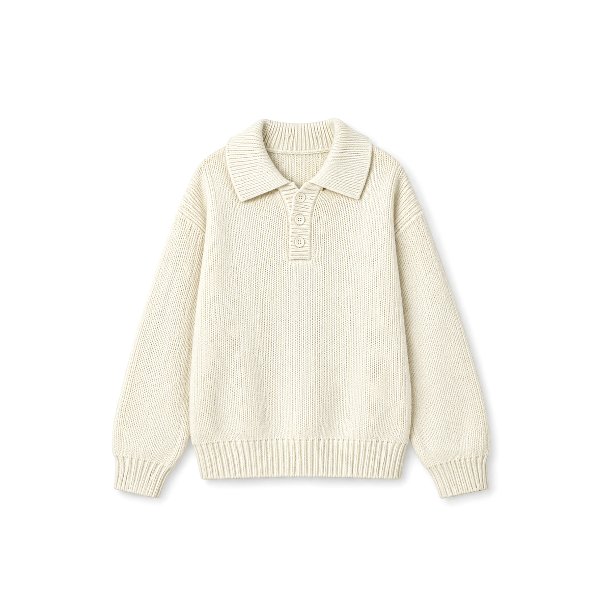 Off White Knit Polo