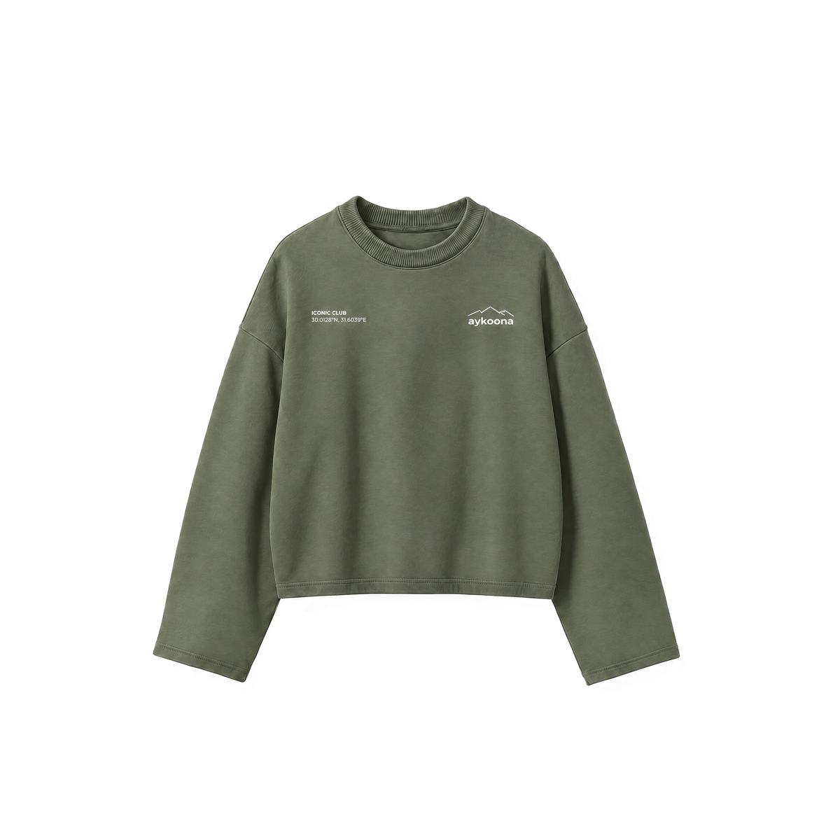 Iconic Club Crewneck in sage green