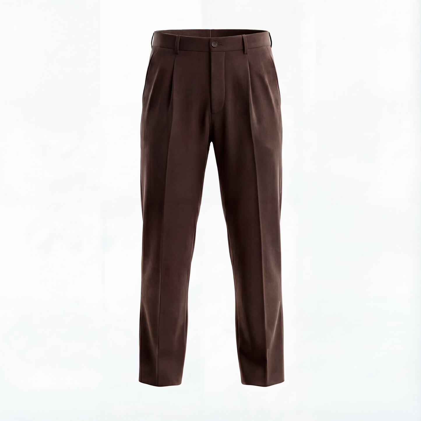 Brown Pleated Trousers