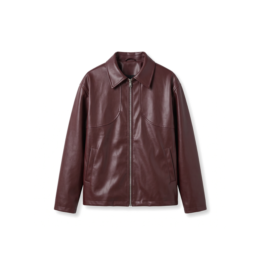 Burgundy Leather Jacket
