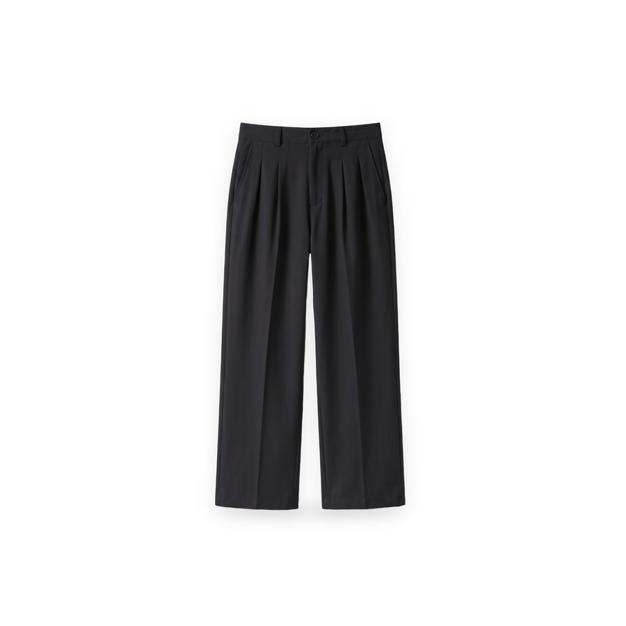 Black Pleated Trousers