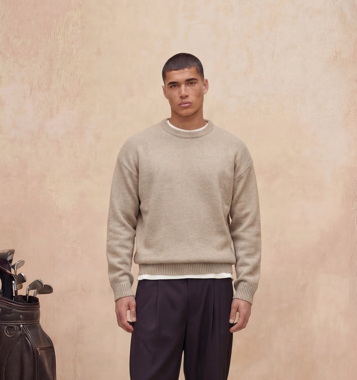 Light Beige Crewneck