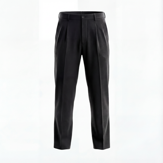 Black Pleated Trousers
