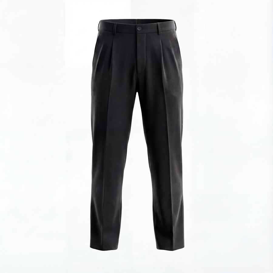 Black Pleated Trousers